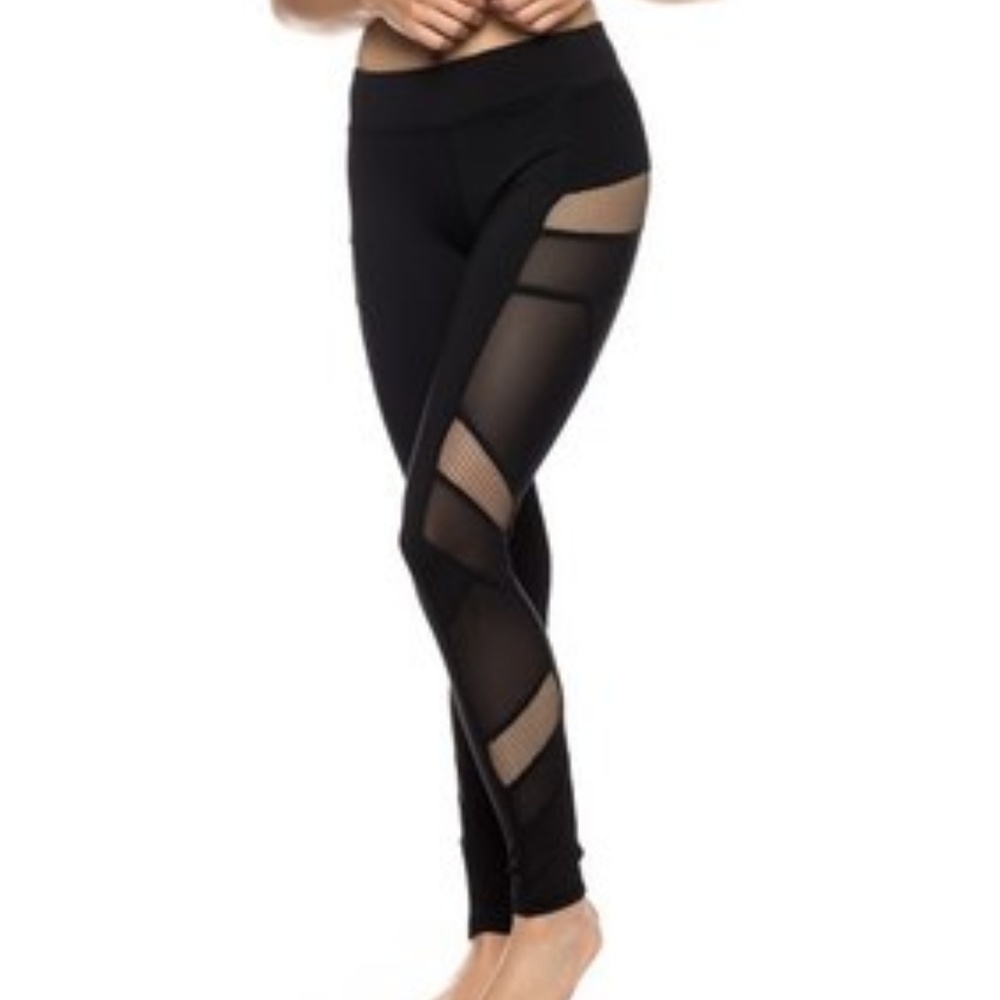 New  Black Mesh Leggings